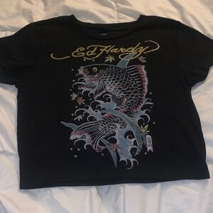 Ed Hardy crop top shirt size Medium